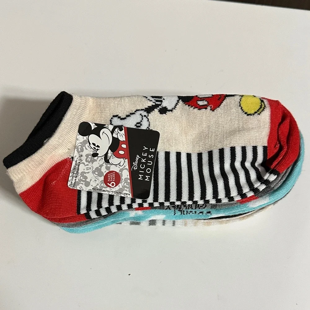 Disney‎ Mickey Mouse Red and Black Socks Set